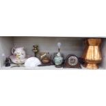 A mixed lot: to include a late Victorian copper jug with a swing handle OS10