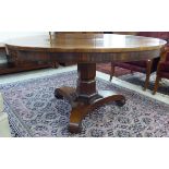 A William IV rosewood breakfast table,