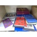 Uncollated British Royal Mint and other proof coins: to include The Millennium UK proof set,