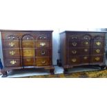 A pair of modern Thomasville reproductions of 18th/19thC North American mahogany chests,