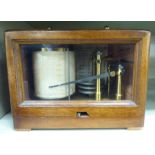 An early 20thC French mahogany cased barograph,