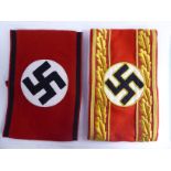 A German red fabric armband,