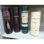 Four bottles of whisky: to include a bottle of 10 year old 'Glen Garioch' single malt boxed