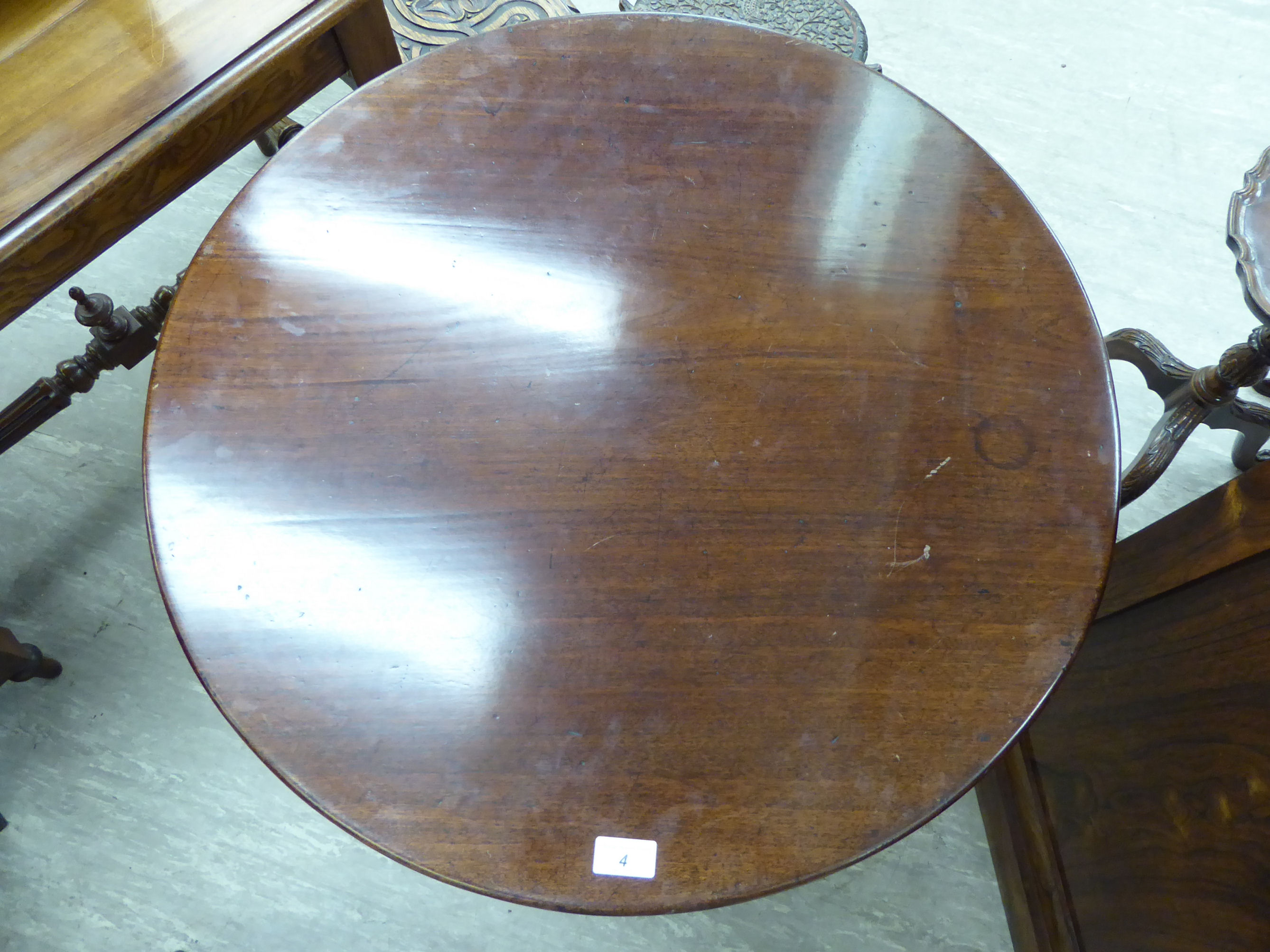 A George III mahogany pedestal table, - Image 2 of 2