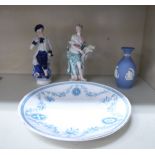 Ceramics and glassware: to include a 19thC Continental porcelain figure,