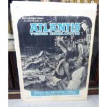 A 'vintage' French language film poster 'Atlantis, terre engloutie' (Atlantis,