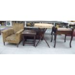 Four pieces of small furniture: to include a late Victorian/Edwardian child's chair,