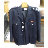 A 1980s London Fire Brigade, Station Officer's dress uniform, tunic and trousers,