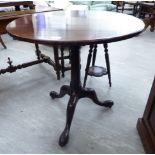 A George III mahogany pedestal table,
