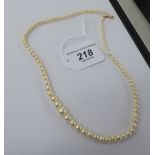 A graduated pearl necklace,