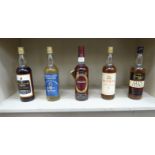 Five bottles of whisky: to include a bottle of 1975 'The Singleton of Auchroisk Single Malt'