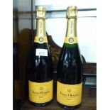 Two bottles of 'Veuve Clicquot' Champagne RAB