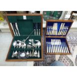 Silver plated cutlery and flatware: to include Butler's of Sheffield Kings pattern examples