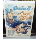 A 'vintage' French language film poster 'La Proie des Vatours' (never so few) 22'' x 30'' S