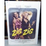 A 'vintage' French language film poster 'Zig-Zig' 22'' x 30'' S