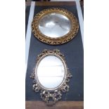 Two dissimilar 'antique' inspired mirrors,