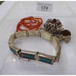 Jewellery: to include a silver bracelet,