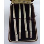 A set of four silver bridge propelling pencils stamped Sterling 11