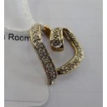 A 9ct gold, diamond set,