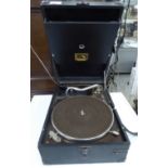 A 1950/60s HMV gramophone,