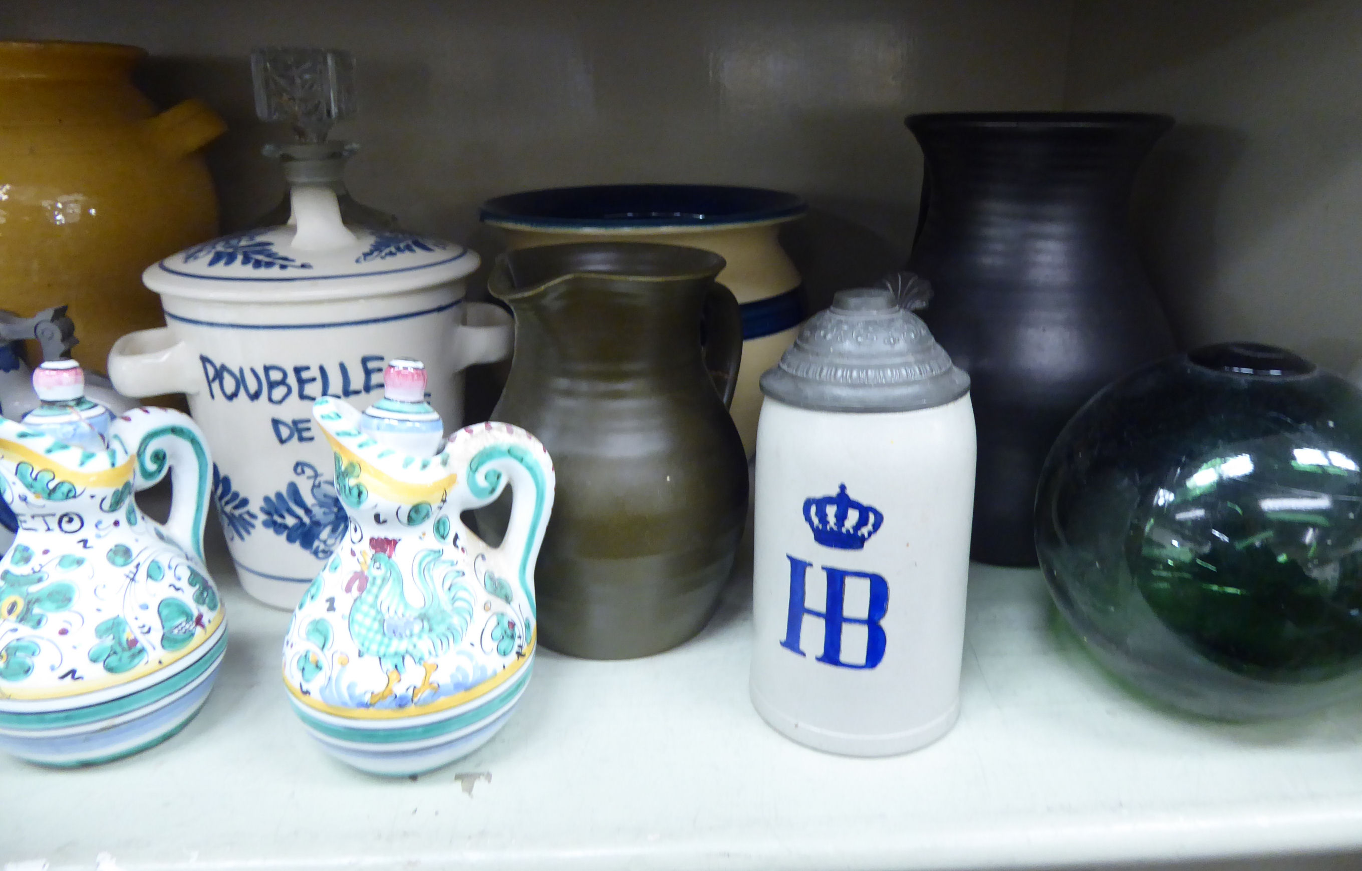 Decorative ceramics and glassware: to include a Royal Cauldron Ironstone china tea caddy, - Image 2 of 5