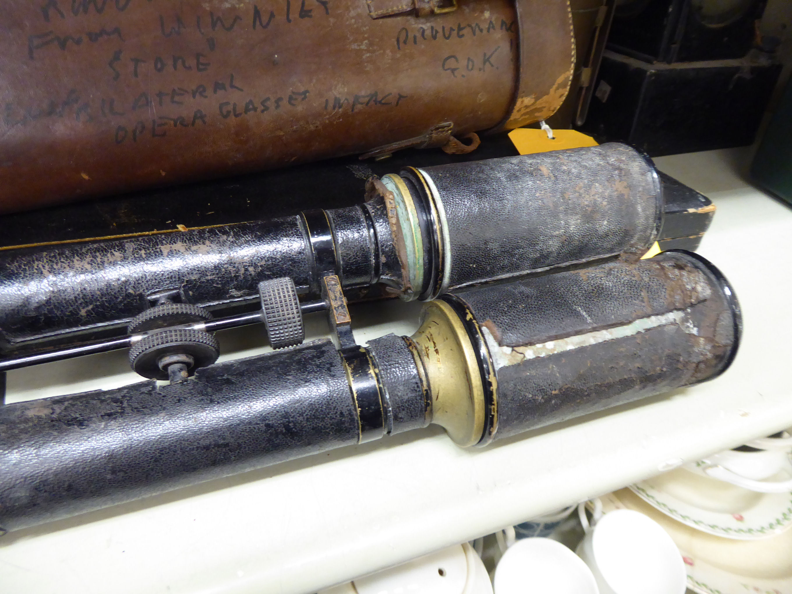 A mixed lot: to include a pair of early 20thC 6x30 binoculars, - Image 4 of 6