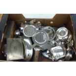 Silver plate: to include a twin handled serving tray with engraved decoration 20'' x 12''
