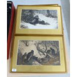 A set of four coloured prints by Archibald Thorburn, viz.