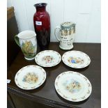 Royal Doulton china collectables: to include a flambe ware vase,