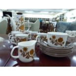 A 1960s/70s Meakin studio china coffee set,