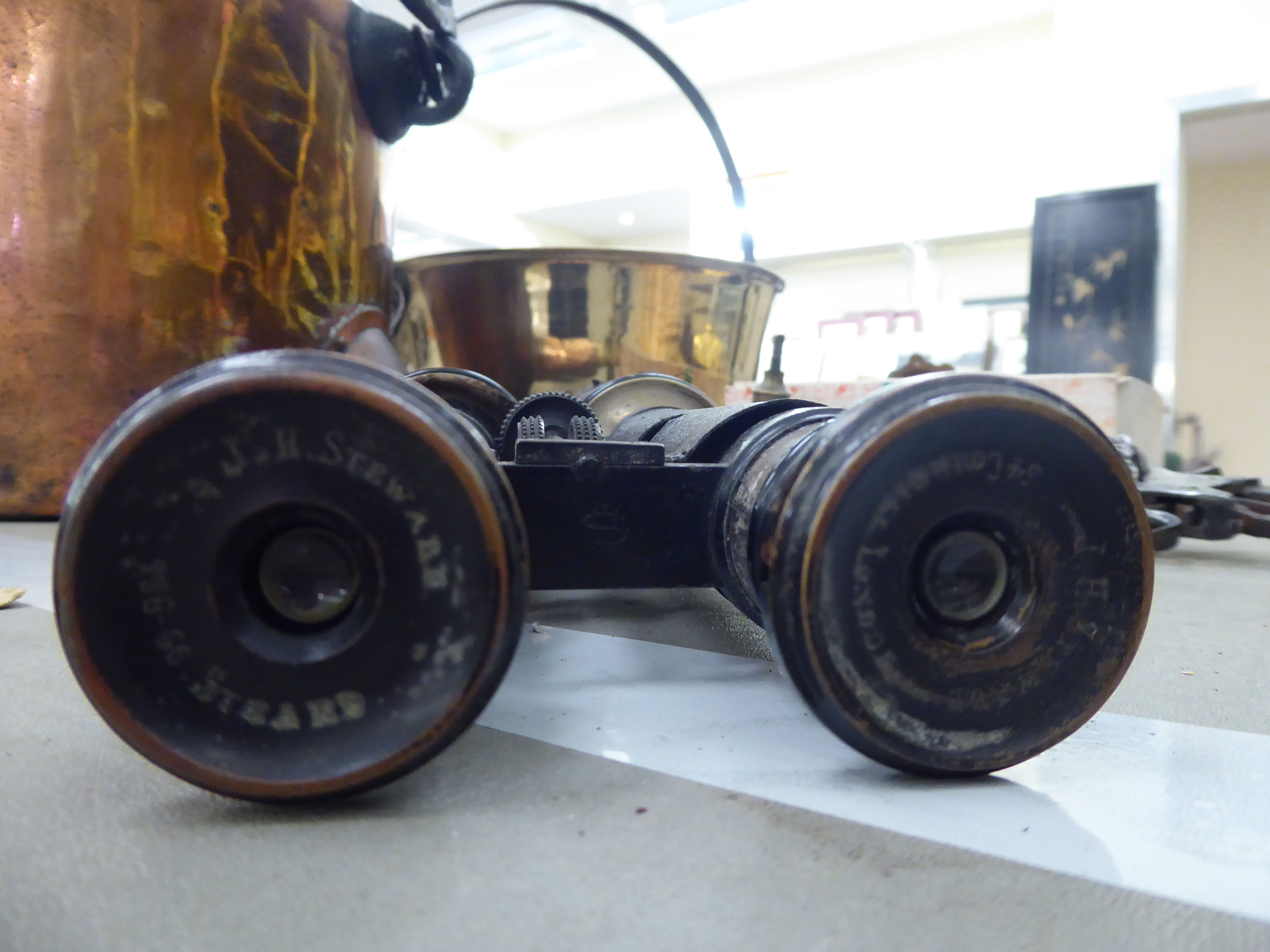 A mixed lot: to include a pair of early 20thC 6x30 binoculars, - Image 5 of 6