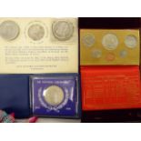 Uncollated British and other coins: to include a Republic of Singapore proof set cased 11