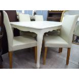 A Laura Ashley cream painted dining table,