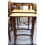 Small furniture: to include an early 19thC occasional table with a hinged top, raised on square,