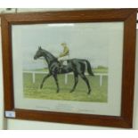 Harrington Bird - 'Papyrus' a racehorse and jockey print bears a pencil signature 9'' x 12''