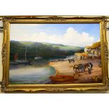 David Crane - 'Old Percevil in Falmouth Estuary' oil on canvas bears a signature 31'' x 48''