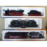 Three Roco diecast HO gauge locomotives: to include a 4-6-2 example and tender boxed CA