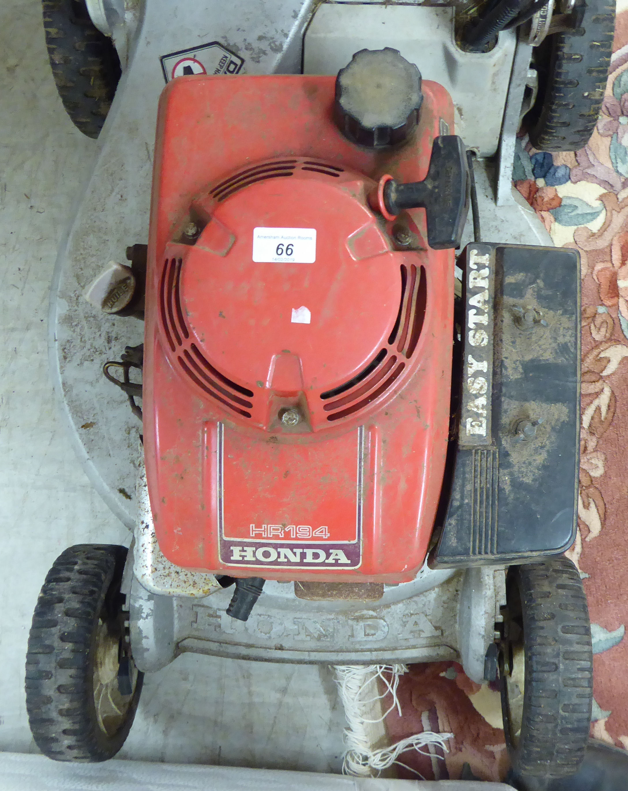 A Honda HR194 petrol driven rotary lawn mower BSR - Image 2 of 2