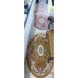 Three similar oval Chinese washed cotton rugs,