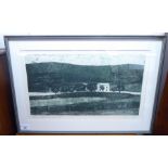 Zena Flax - 'Ardeche Landscape II' Limited Edition monochrome print 5/12 bears a pencil signature