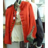 An officer's red mess dress uniform tunic;