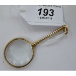 A 9ct gold pendant magnifying glass 11