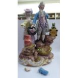 A late 19thC Meissen porcelain group,