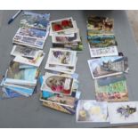 Uncollated used & unused postcards: to include seaside scenes and landmarks OS1