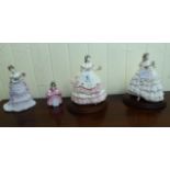 Ceramic figures: to include a Royal Doulton china example 'Bo-Peep' HN1811 14''h RSF