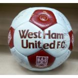 A 1980s West Ham United FC football bearing players signatures CA