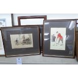 Framed engravings and prints,