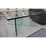 A Ralph Lauren 'Chelsea' design glass cocktail table,