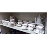 Ceramic tableware: to include a Richmond bone china Rose Time pattern six person tea set OS6