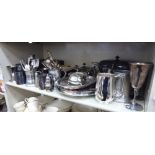 Silver plated and other tableware: to include tankards,
